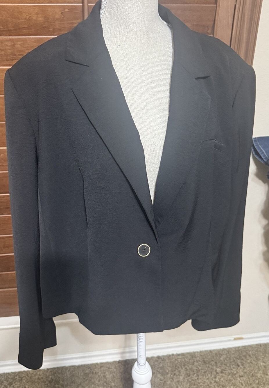 Vince Camuto‎ size 22W Black Blazer Jacket Work Career Office Classy Cropped